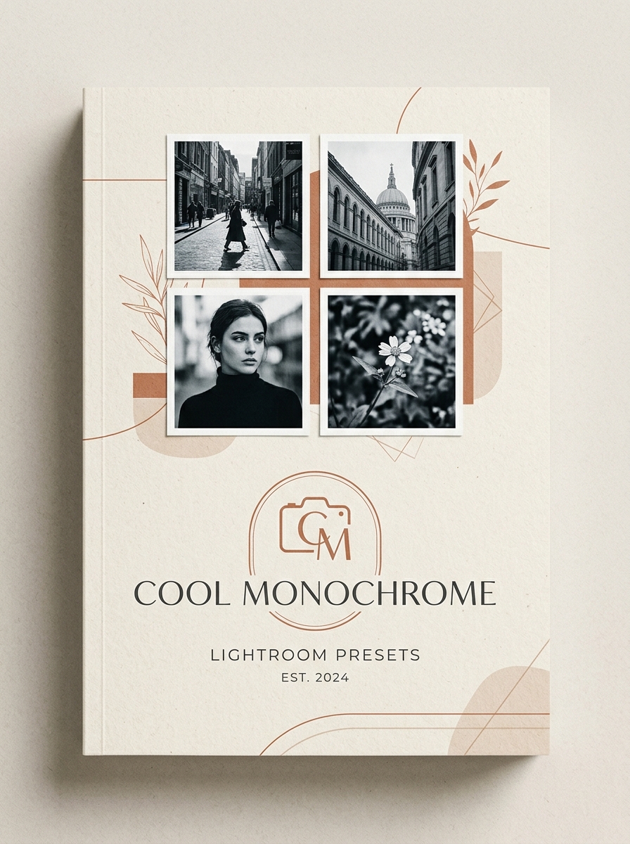 Cool monochrome Lightroom preset pack