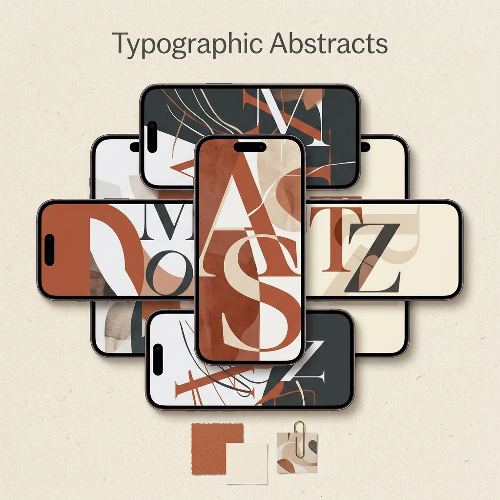 Typographic Abstracts Phone Wallpaper Pack