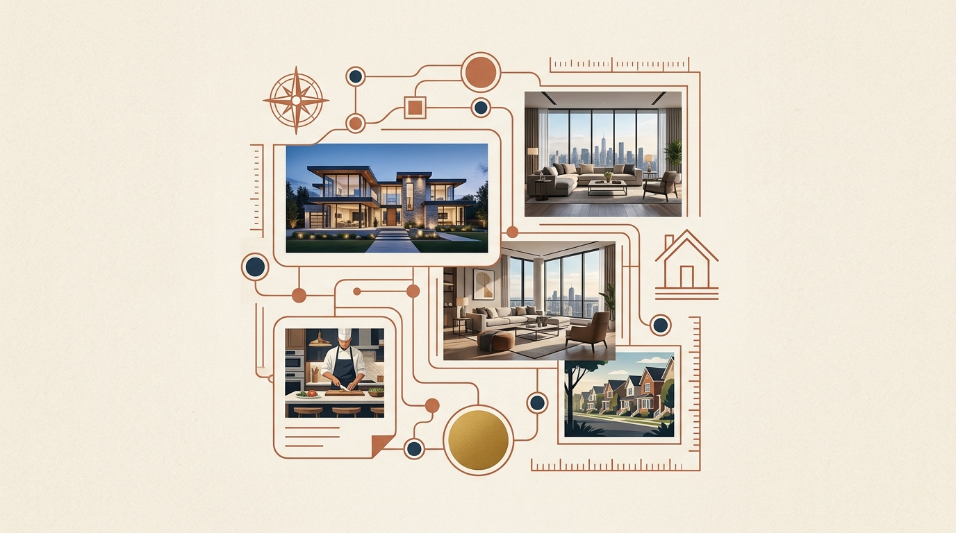 Luxury real estate scene workflow