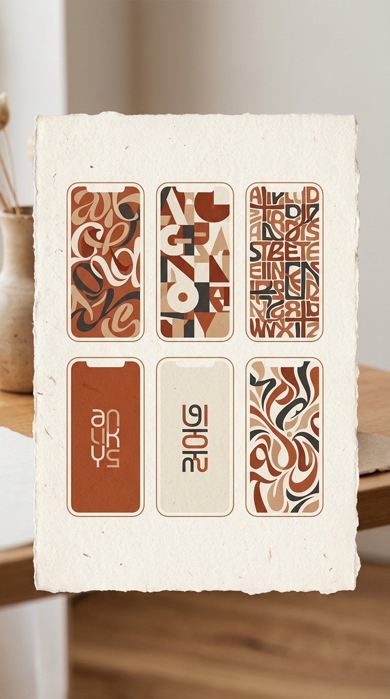 Typographic Abstracts Phone Wallpaper Pack
