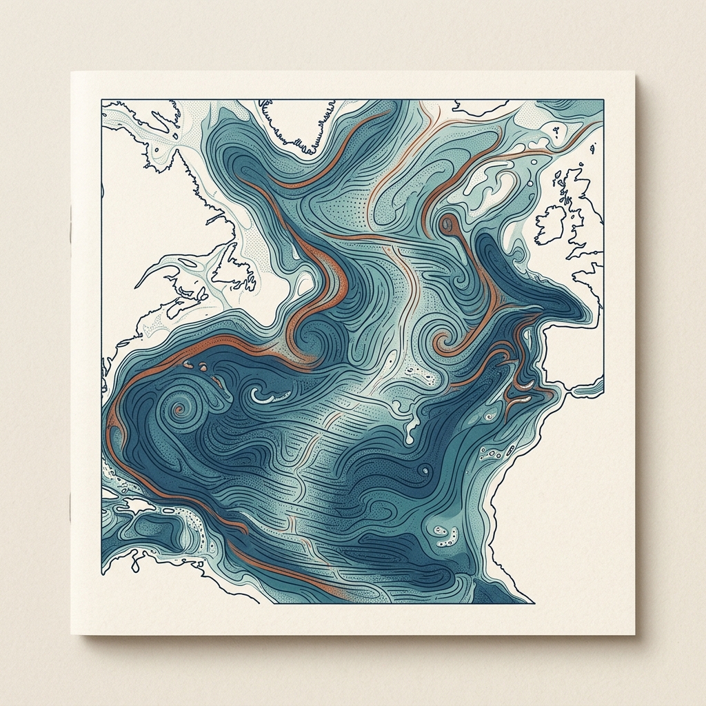 Deep Ocean Current Map Zine