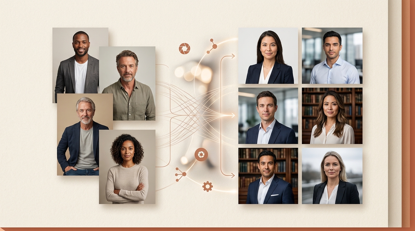 AI professional headshot workflow for founders